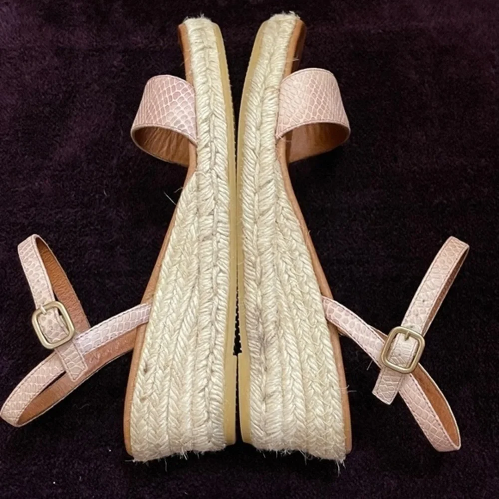 MAYPOL PINK MOC PYTHON WEDGE ESPADRILLES SZ 39